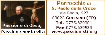 Segnalibro della Parrocchia di S. Paolo della Croce